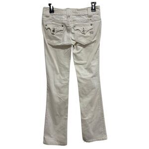 Miss Me Cream Naturaline Straight Leg Low Rise Jeans Size 27